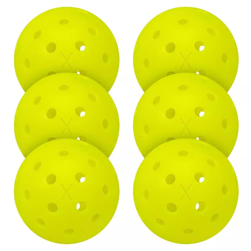 Franklin Outdoor X-40 Pickleballs – Pergamentpapier, offizieller US-offener Ball, 40 Präzisionslöcher, Premium-Haltbarkeit, 6er-Pack