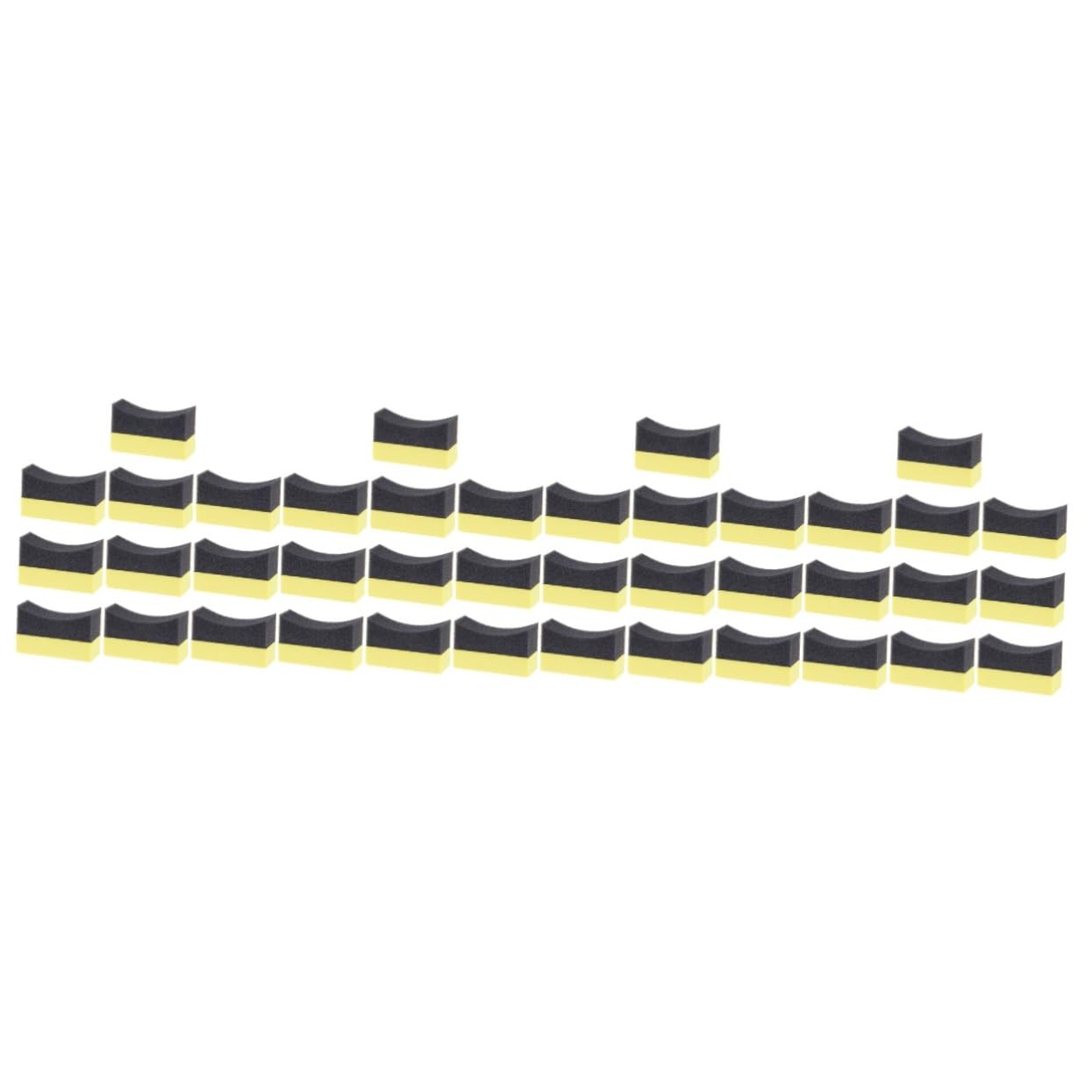 40piezas Esponjas De Limpieza para Coche De Aplicador De Cera para Neumáticos Herramienta Portátil para Interiores Esponjas Reutilizables para Pulido y Lavado De Vehículos