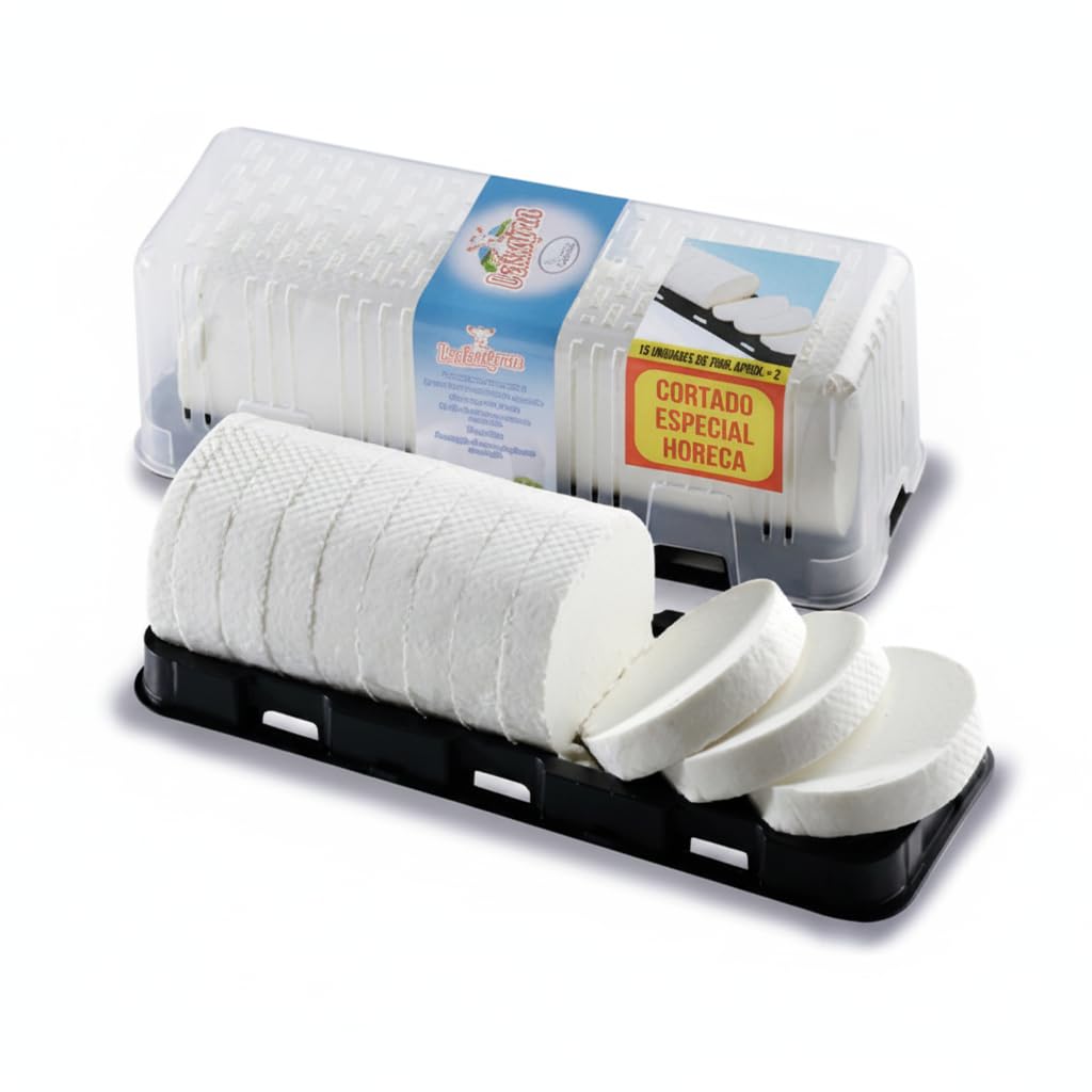 Rulo de Queso de Cabra Cortado Especial Horeca - Formato 1Kg para Hostelería y Restauración - Queso de Cabra Pasterizado para Ensaladas, Tostas y Gratinados - Balanchares - Rico en Proteína - NEXU