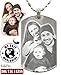 Custom Photo Engraving Dog Tag Necklace - Personalized Jewelry for Lover, Mom, Dad, Friend, Family & Pet Lovers - Cherished Memorial Gift