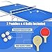 Goplus Foldable Ping Pong Table, 100% Preassembled, Portable Table Tennis Table Game Set with Net, 2 Table Tennis Paddles and Ping Pong Balls for Indoor Outdoor Use (Blue-60'')