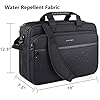 KROSER 18" Laptop Aktentasche Passt bis zu 17,3" Erweiterbare wasserdichte Umhängetasche Computer Tasche mit RFID-Taschen für Reisen/Business/Schule/Männer/Frauen-Schwarz MEHRWEG #2