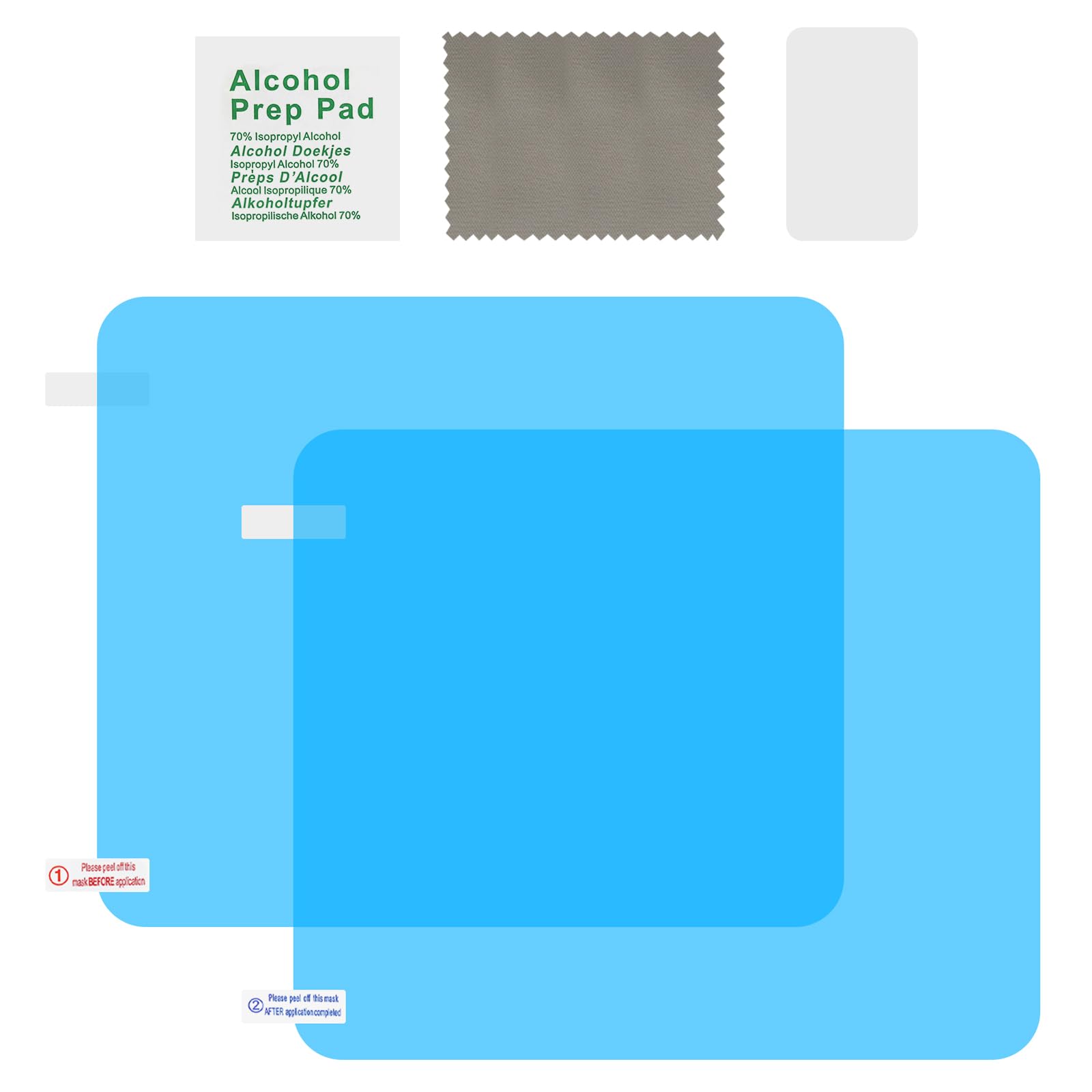 Film anti-buée pour rétroviseur, film hydrophobe transparent de protection pour rétroviseur latéral de voiture, pour camion, remorque, voiture, 2 pièces (200 * 175mm)