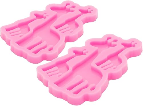 Miniatura 4 de Super brillante jirafa familia de resina molde DIY llavero arte silicona manualidades moldes con epoxi
