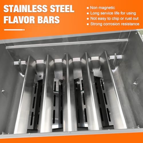 7636 Flavorizer Bar mit 69787 Edelstahl Brenner für Weber Spirit E-310 S-310 E-320 S-320 mit vorderen Brennerknöpfen (2013-2017), 7636 Edelstahl Flavorizer Bars und 69787 Brennerrohre Set für Spirit I