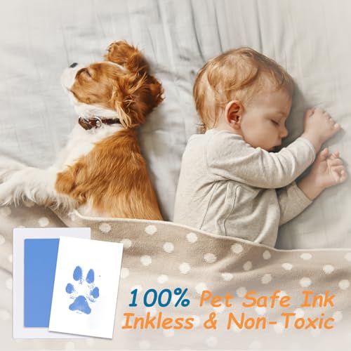 image for DeerZone Inkless Paw Print Kit,Paw Print Kit Dog Cat Paw Nose Imprint 