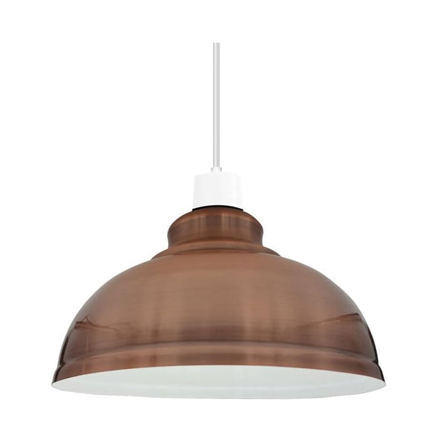 LEDSone Metal Easy Fit Lampshade Retro Industrial Ceiling Lighting Shade Hanging Pendant 29cm Curvy Shade Light Fixture for Kitchen Dining Room Lights E27 (Copper) โ image 1