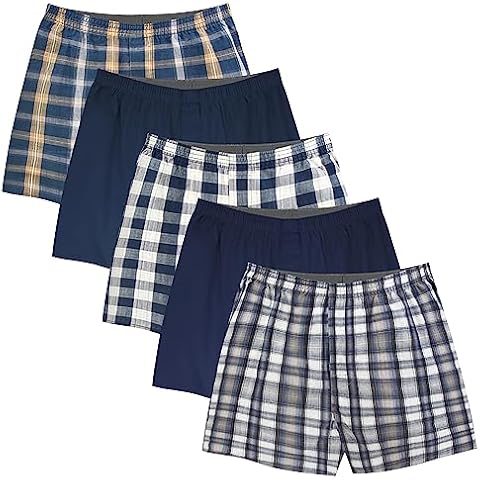 Natural Feelings Men's Underwear Woven Boxers for Men Pack Cotton Boxer Shorts Elastic Waistband XL Cover