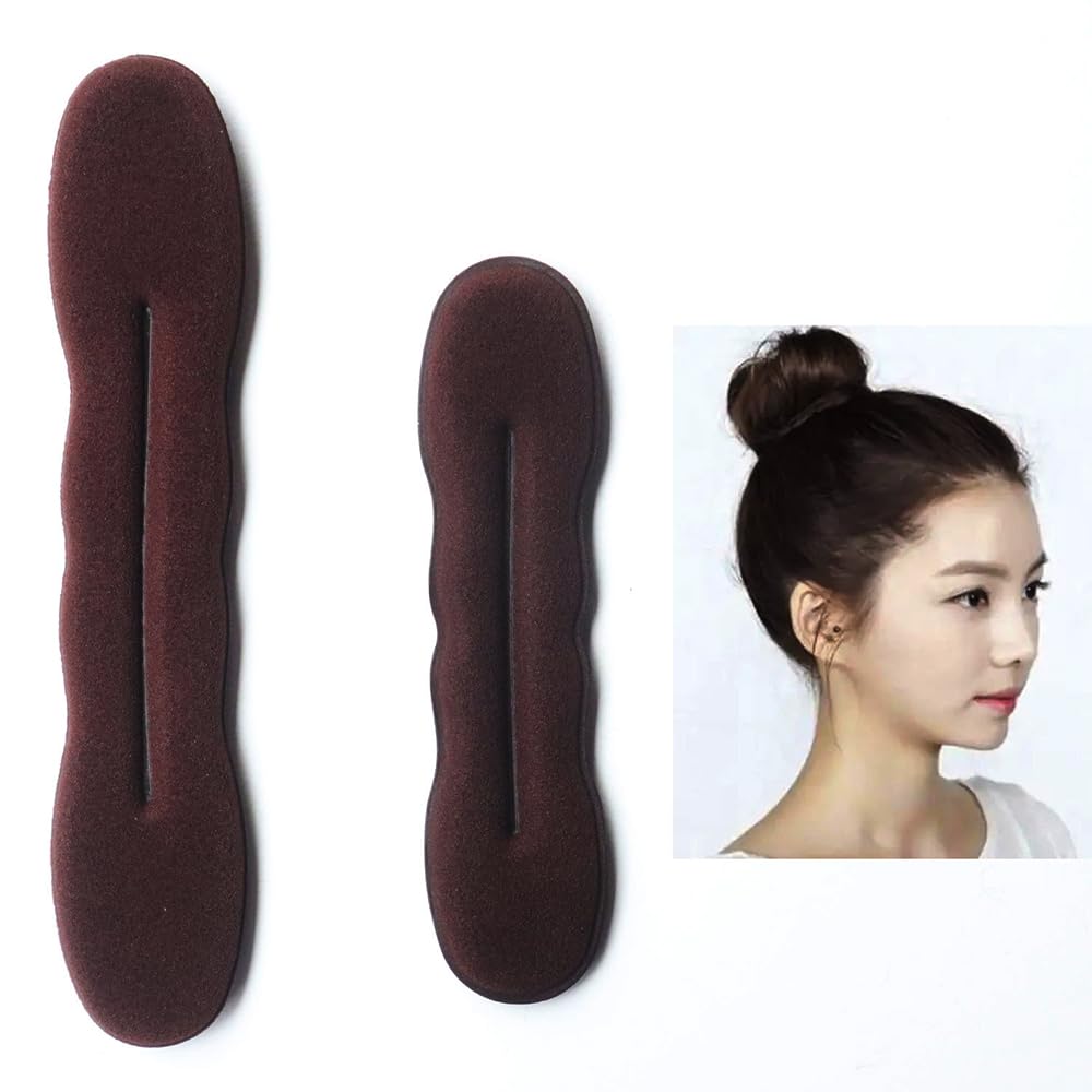 4 piezas Marrón para hacer moños para el cabello, Bonut para el cabello, esponja para torcer el cabello, accesorios peinar el cabello, accesorios para el cabello, herramientas el cabello