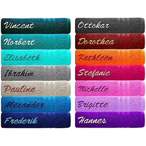 Lashuma London Badehandtuch mit Namen Bestickt Cover