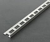 Fliesenschiene, Fliesenprofil, Winkelprofil, Edelstahl (V2A) gebürstet, Länge 2,50 m 10 mm Höhe 1 Stück