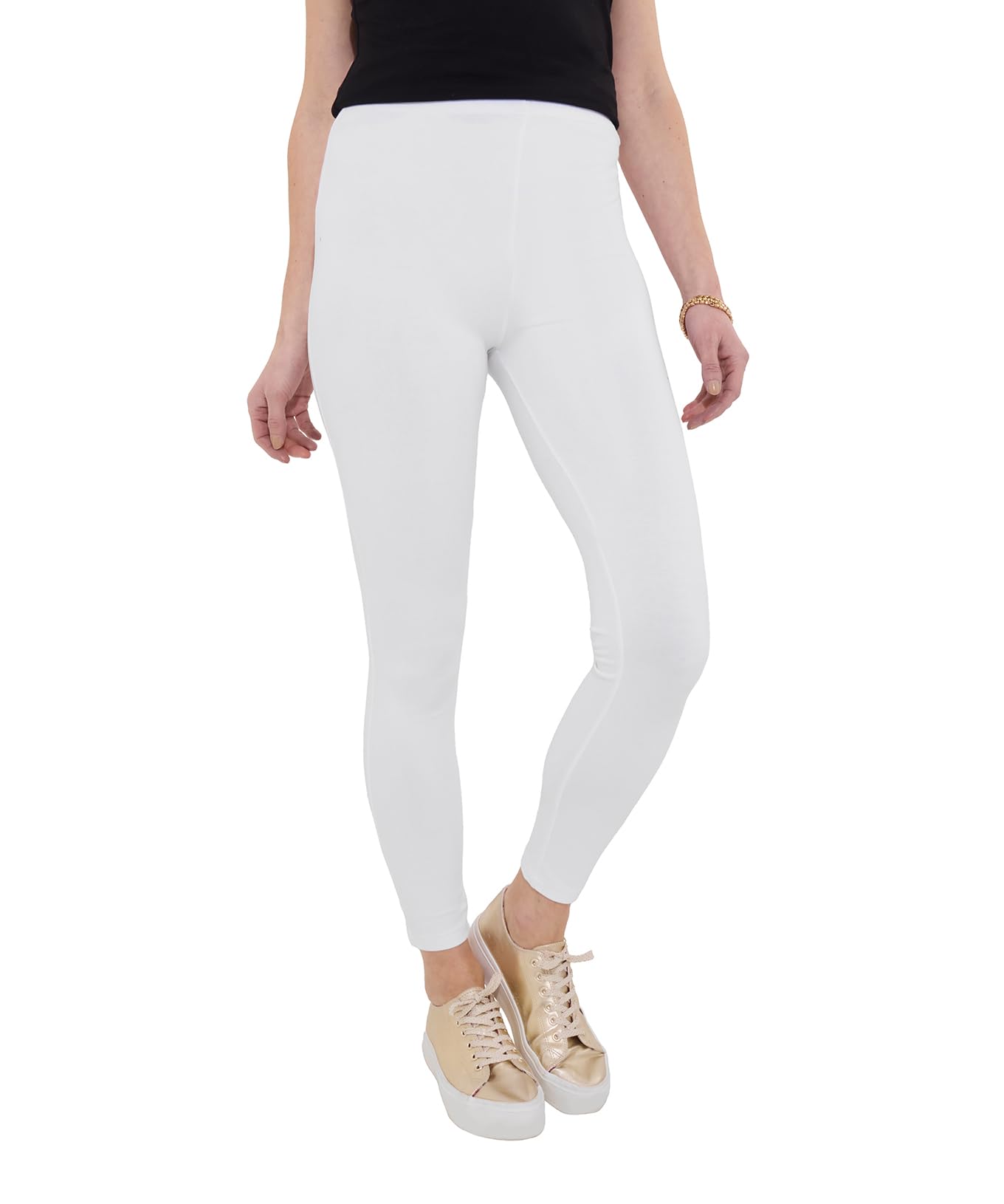 Joe Browns Women's Summer Essential Cotton Leggings Pants in White | Size: Medium