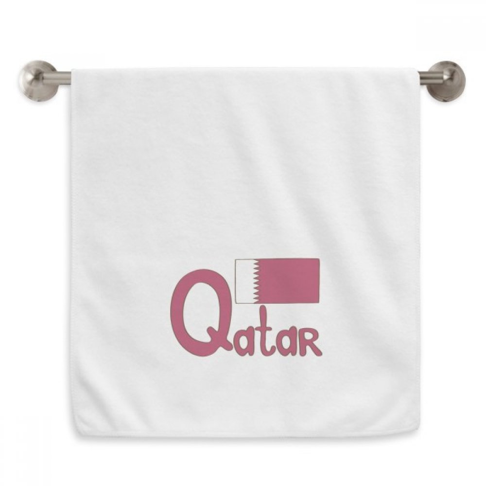 Serviette blanche absorbante 13x29 pouces motif drapeau Qatar