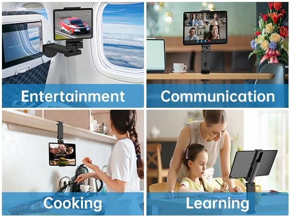 Soporte Universal para Tablet de Viaje, Giratorio 360°, para Avión miniatura 8