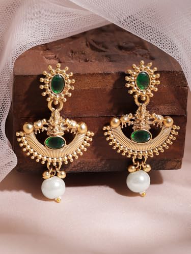 Image of Rubans Necklace Set Gold Plated Traditional Stylish Jewellery Gift for Women & Girls