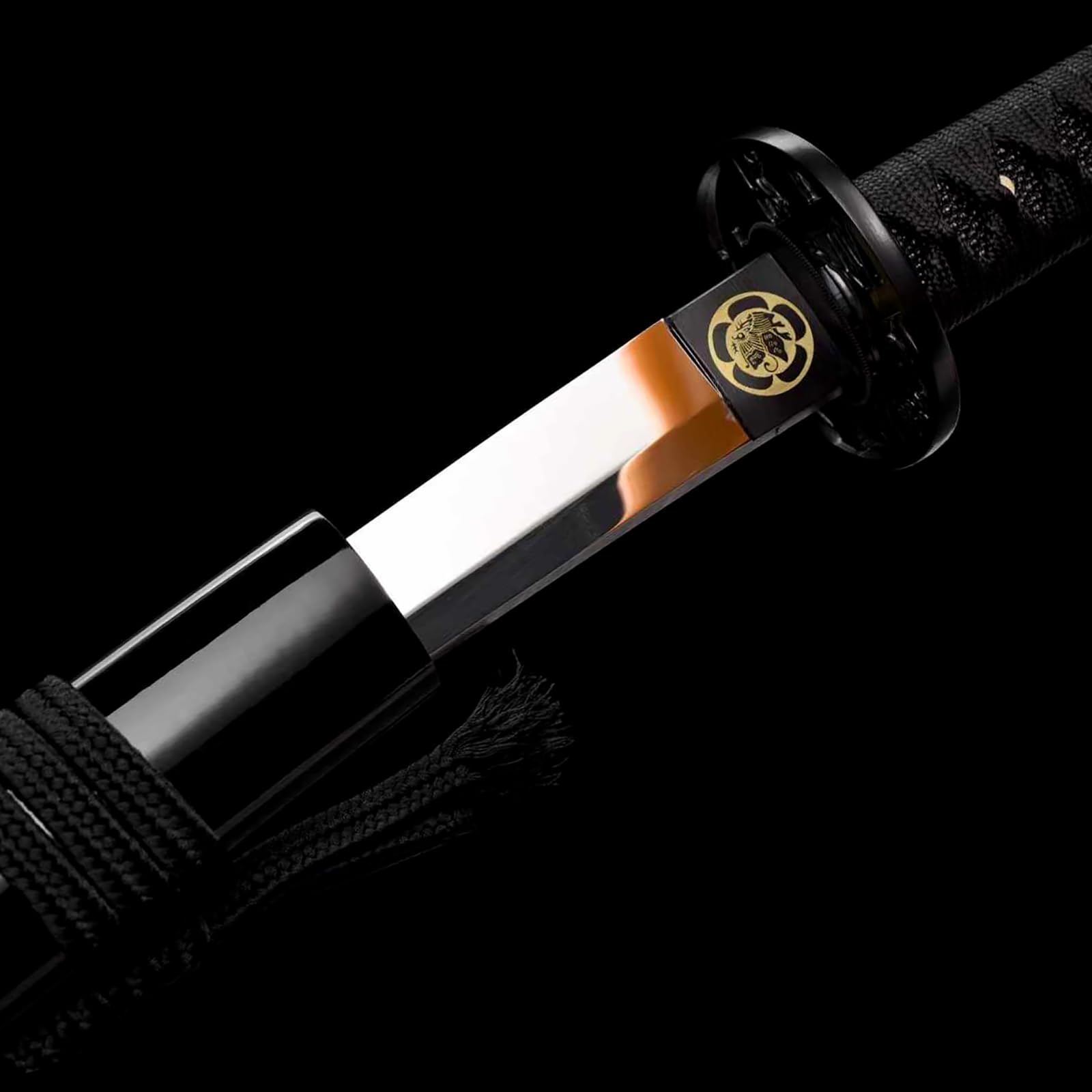 78cm handgefertigtes Wakizashi,Klinge aus Schnellarbeitsstahl und Metallschutz,Scheide aus massivem Holz mit bemalten Mustern,echtes Samuraischwert für Rollenspiele,Selbstverteidigung,Kampfsport,Kendo