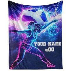 Volleyball Blanket Custom Name