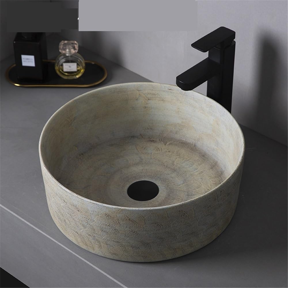 Lavabo da appoggio Lavabo da bagno rotondo con lavabo appoggio