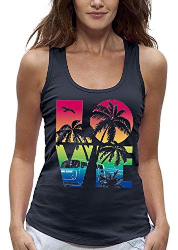Débardeur Love Beach pour femme idéal pour la plage et les terrasses