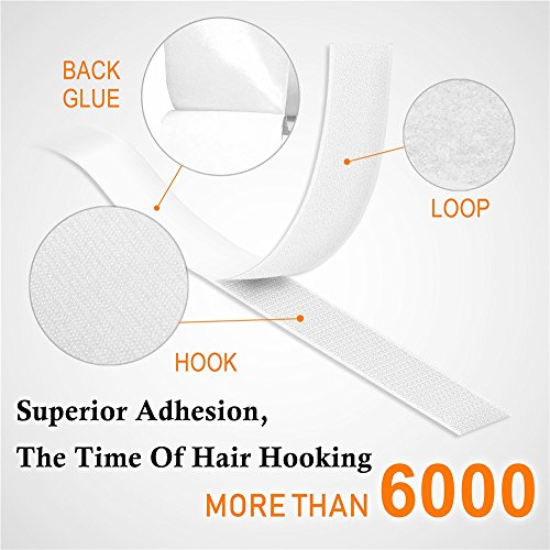 1 Inch X 32 Feet Self Adhesive Hook And Loop Strips By Holotap Fabric Fastener Interlocking Tape (White, 1 Inch) #TOP2
