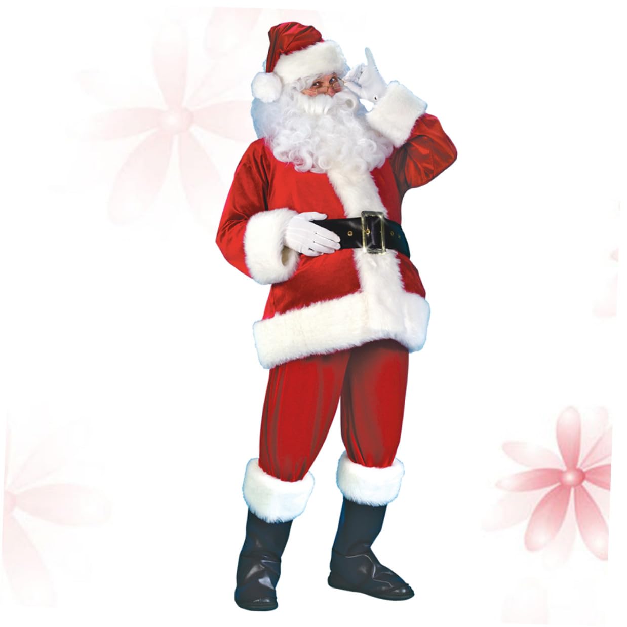 Ipetboom ubrania świąteczne Santa Claus Cosplay kostium Świętego Mikołaja
