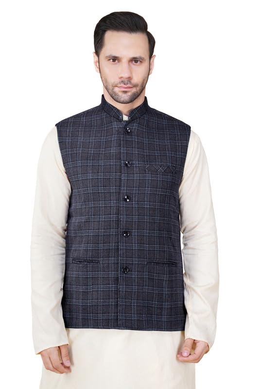 Men's Traditional Woolen Nehru Jacket Modi Waistcoat
