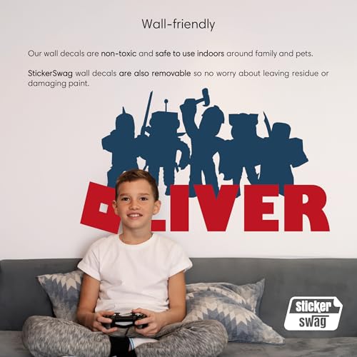 Vinilo decorativo personalizado para pared gamer removible miniatura 3