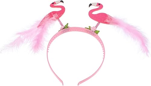 Miniatura 8 de 5 diademas de flamenco para el pelo de flamenco, diademas tropicales de flamenco rosa, suministros para fiesta, sombrero de flamenco, disfraz de