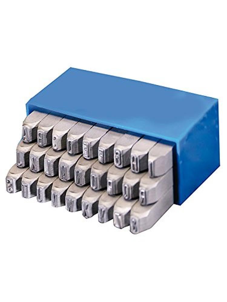 GRAVUREM -S Standardowy zestaw dziurkaczy do liter/stalowe znaczki/duże litery A-Z i / 10 mm - 3/8 cala