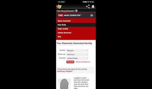 Fake Name Generator App