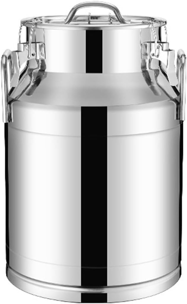 AIZYR Milk Barrel Beer Fermenters Stainless Steel Milk Can, Sealed Tank Oil Barrel Container Storage for Oil Milk Rice Barrel,28L(30 * 40cm)
