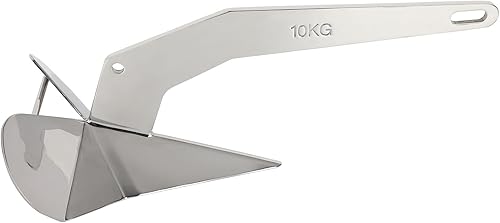 SCITOO Anclaje de barco 316 Anclaje de triángulo de acero inoxidable 22.0 lbs22LB Anclajes marinos