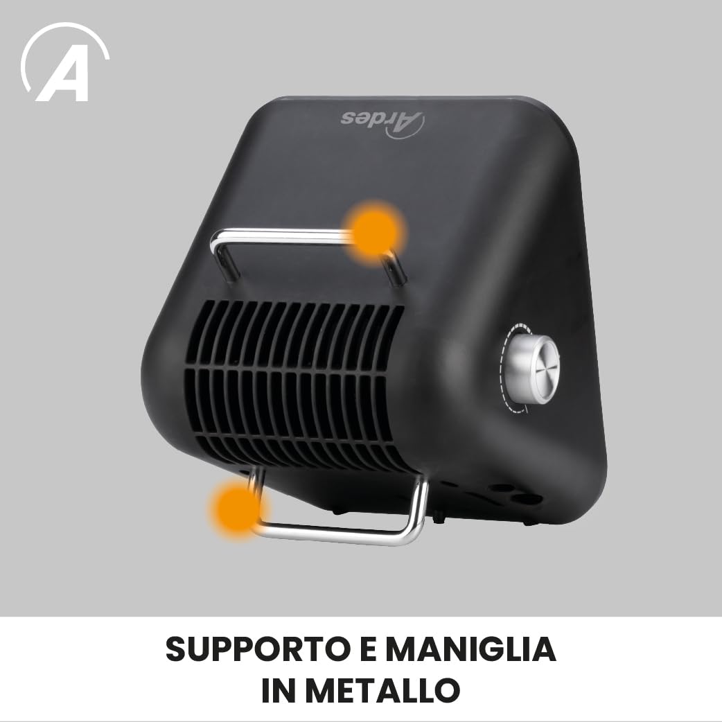 ARDES Keramik-Heizlüfter 1500 W – Leise, Oszillierend, Mit Thermostat & Kippschutz