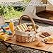 Nishiyuenyi Small Wicker Basket Wicker Picnic Basket Storage Basket Bread Basket, Eggs Candy Basket for Candy Harvesting Photography Prop