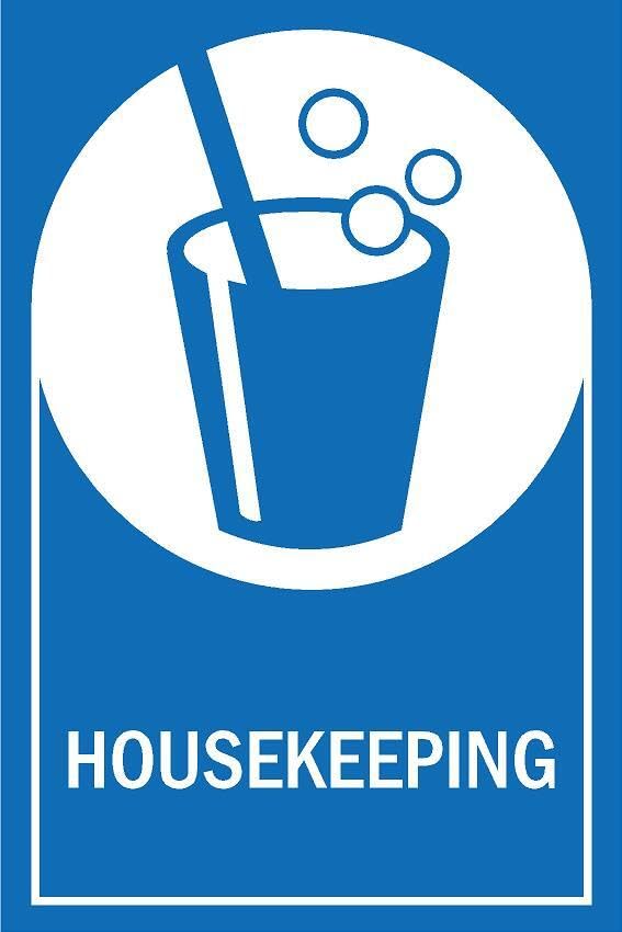 Housekeeping - Self adhesive sticker (600mm x 400mm)