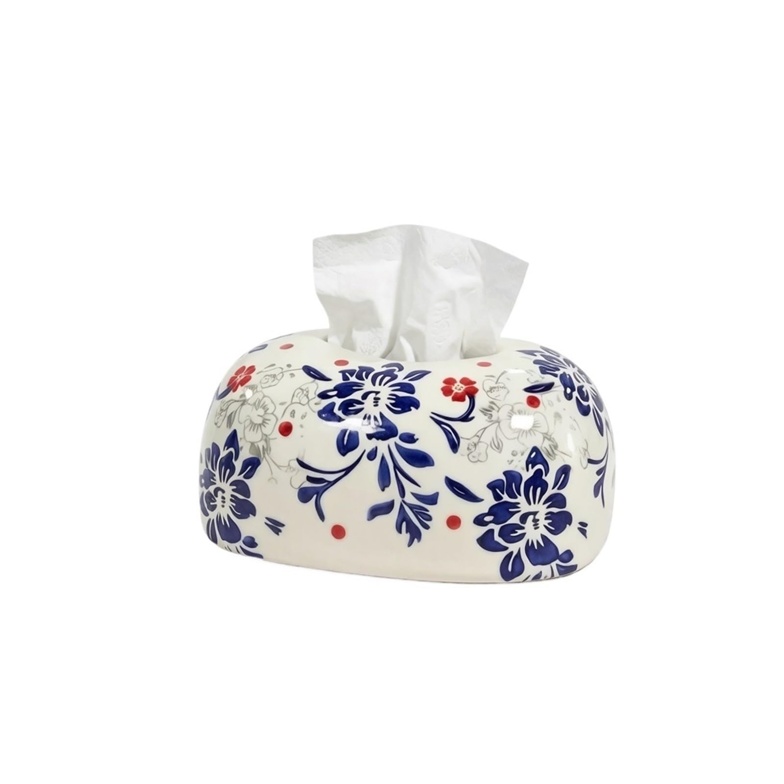 Pojemnik na chusteczki nowe pudełko na chusteczki porcelanowe niebiesko-białe chińskie must-have do pokoju gościnnego