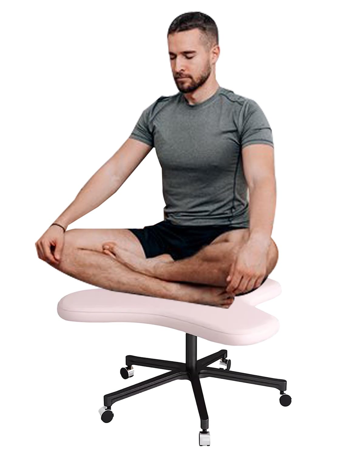 Genérico Silla de meditación con Rodillas Cruzadas, Silla ergonómica de Rodillas, Silla de Oficina con piernas Cruzadas, Silla ergonómica con Ruedas, sillas de meditación, Escritorio para Adultos/niñ