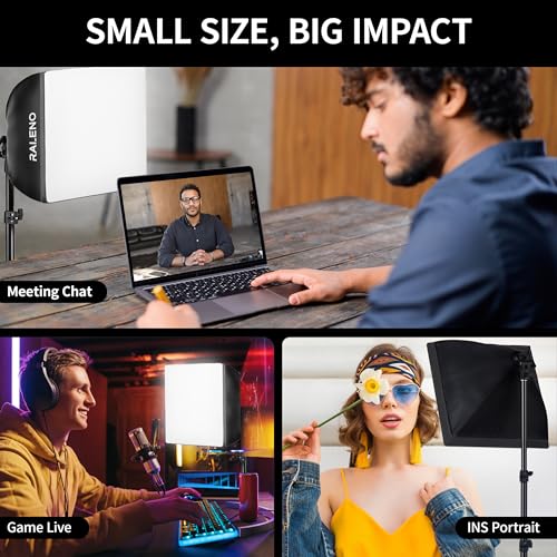 RALENO Softbox Photography Lighting Kit, 16'' x 16'' Softbox Lighting for TikTok with LED Bulb (50W | 5500K | 97 CRI | TLCI≥97), Continuous Light for Video Recording & Photography Shooting by RaLeno - Image 7
