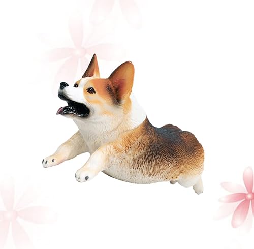 Miniatura 8 de Figura de perro corgi galés, escultura de animales de granja, figuras de acción en miniatura, modelo de cachorro, decoración de pastel para plantas