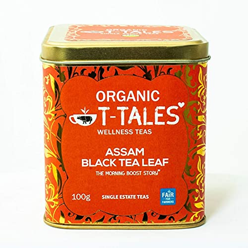 Organic T-Tales - BIO Schwarzer Tee, Assam - THE MORNING BOOST STORY, C02 Neutral, 100g Metalldose Cover