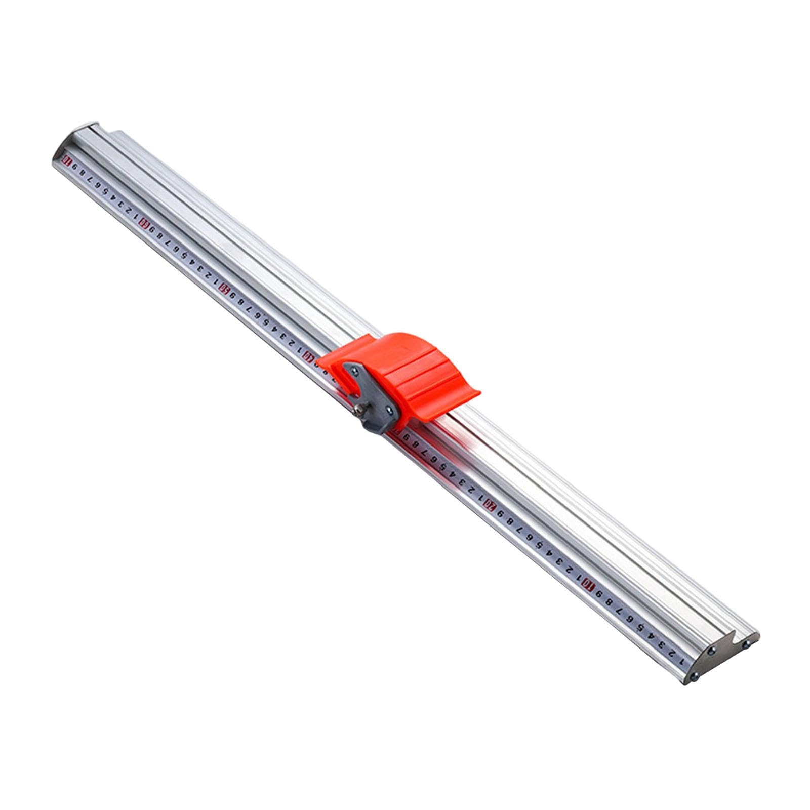 Manueller Schneidelineal Aluminium Schiene Positionierungsmesser Papierschneider Schiebeführung für Heimprojekte Bastelkeller Designbüro, 70cm