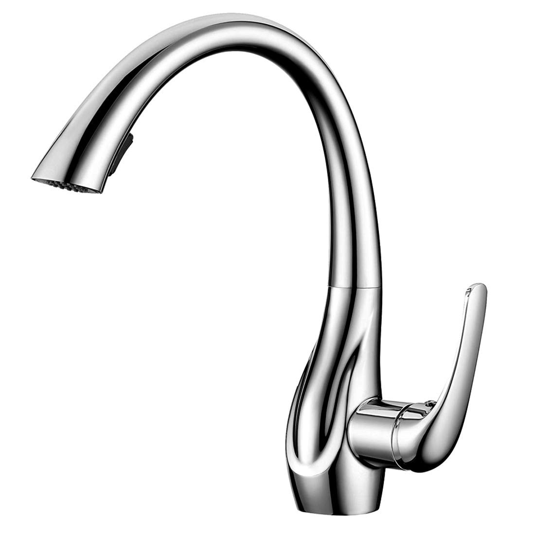 ALTON TSL18025 Single Lever Kitchen Sink Mixer with 360 Swivel Spout and Pull-Down Dual Flow Sprayer/Sink Tap, Sink Faucet (Chrome) (B07GWSRSWX) Amazon Price History, Amazon Price Tracker