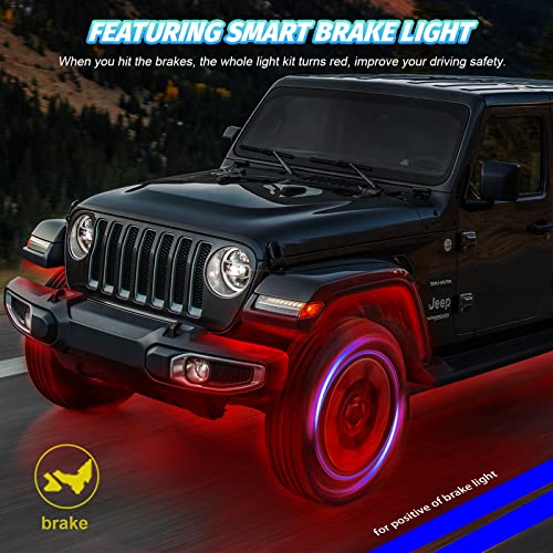Tde Explorer.Lighting CAR-DREAN COLOR POD LIGHT 12 Pods Rgb+Ic Led Rock Lights For Trucks Golf Cart Atv Utv Suv Offroad, Smart Sync Music Chasing Rock Lights With App/Rf Control, Waterproof Dream Color Car Underglow Kit Vehicle Underbody Light thumb #1