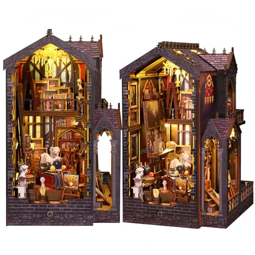 Booknooks kit for Adults - Art Studio Book Nook Kit | Miniature Artist Atelier 3D Puzzle | Vintage...