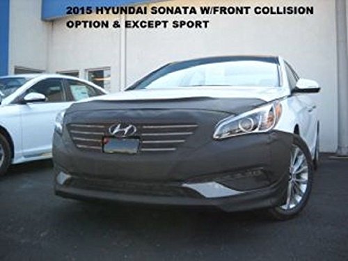 Lebra 2 Piece Front End Cover Black - Car Mask Bra - Fits 2015 Hyundai Sonata
