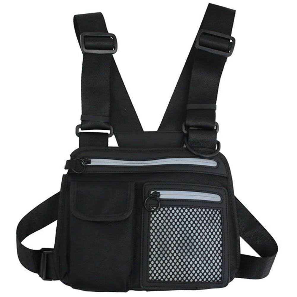 Bolsa de aparejo para pecho reflectante ideal para correr de noche y hacer senderismo urbano