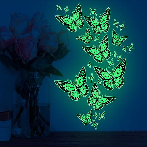 ALEGRE® Wandtattoo Leuchtend Schmetterling Wandaufkleber