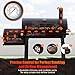 Realcook Charcoal Grills with Offest Smokers: Spacious Barrel Charcoal BBQ Grill | Barbecue Smoker Grill Combo for Outdoor Backyard Patio Camping Picnic and Party