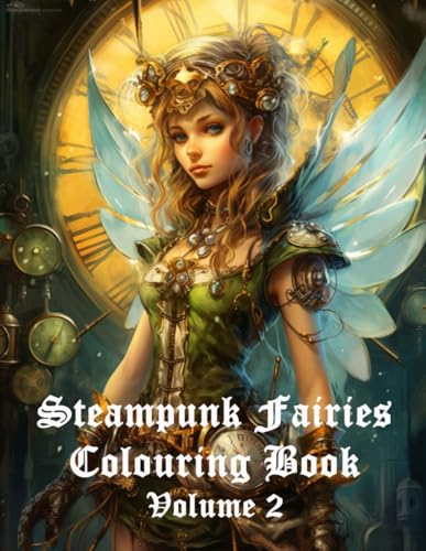 Steampunk Fairies Colouring Book Volume 2 (Steampunk Adventures Colouring Book Series!)