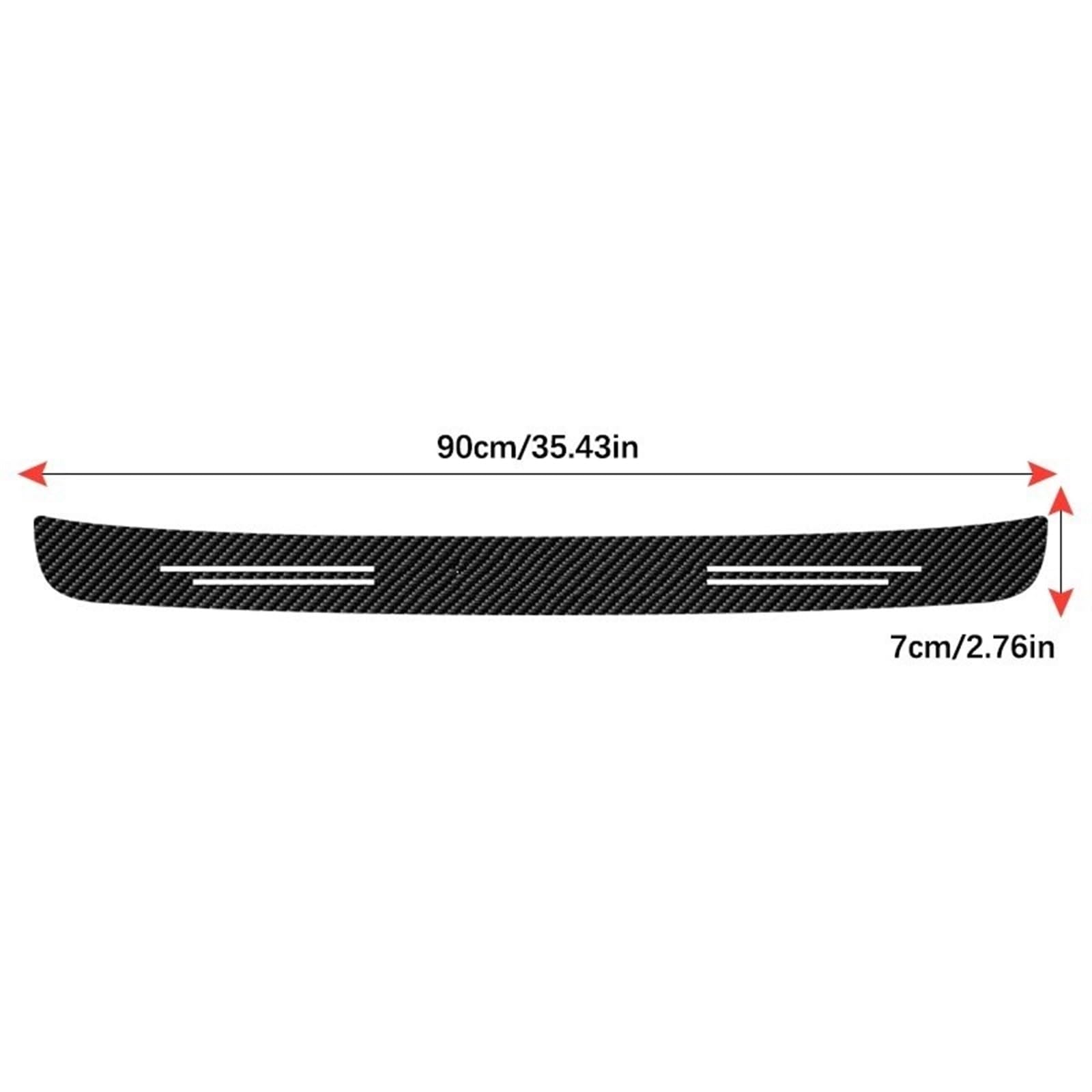 Tira Protectora de Parachoques Adhesivo Protector De Umbral Puerta Fibra Carbono para Parachoques Trasero Maletero para Ford para Mondeo para Focus Mk2 2 3 Mk3 Mk7 para Mk4